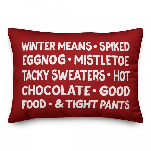 Winter Words Pillow