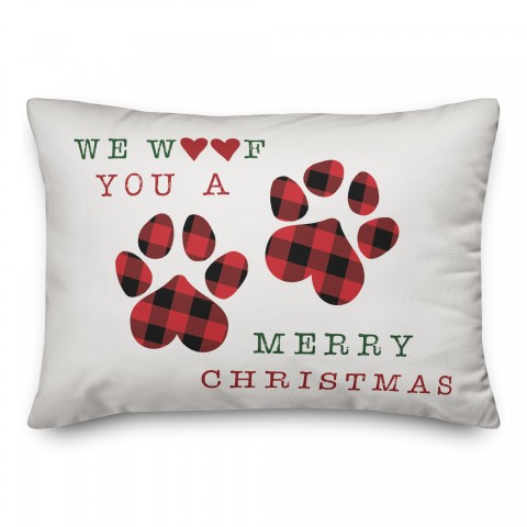 We Woof you a Merry Christmas Pillow