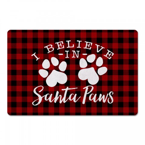 I Believe in Santa Paws 27x18 Floor Mat