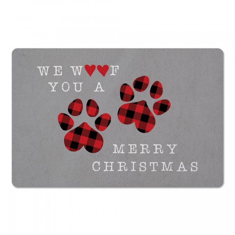 We Woof you a Merry Christmas 27x18 Floor Mat