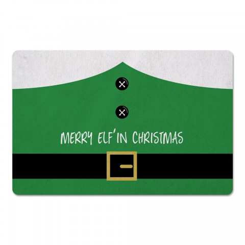 Merry Elfin Christmas 27x18 Floor Mat