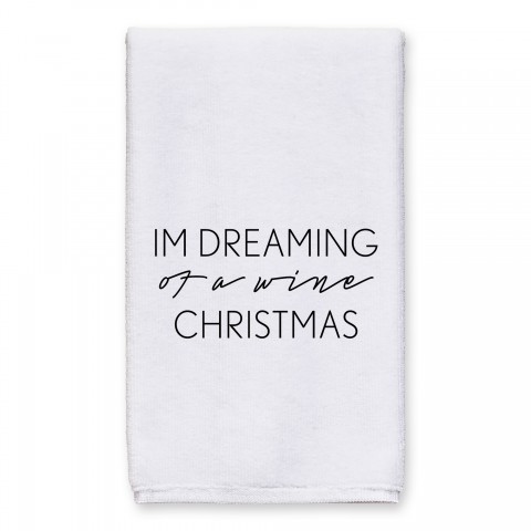 Dreaming of a Wine Christmas 16x25 Towel
