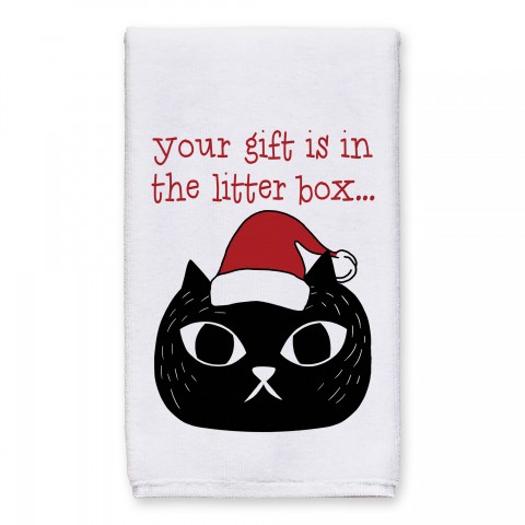 Your Gift is in the Litter Box 16x25 Towel