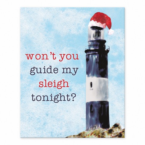 Guide My Sleigh Tonight 8x10 Tabletop Canvas