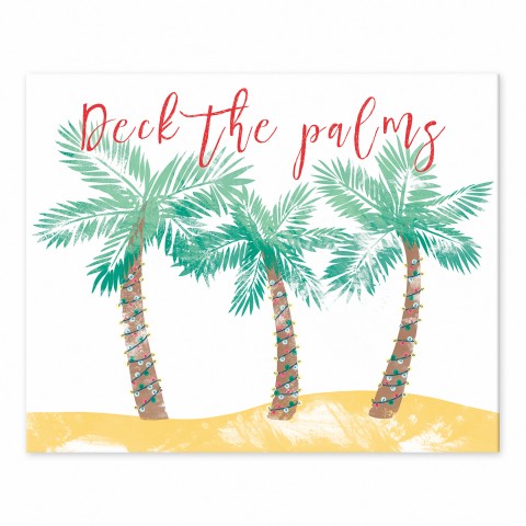 Deck the Palms 8x10 Tabletop Canvas