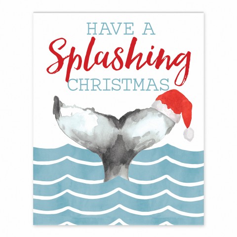 Splashing Christmas 8x10 Tabletop Canvas