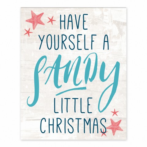 Sandy Christmas 8x10 Tabletop Canvas