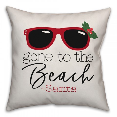 Gone to the Beach - Santa Pillow