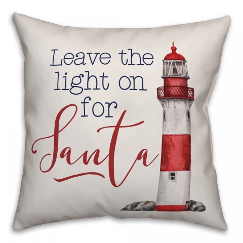 Leave the Light on for Santa Pillow