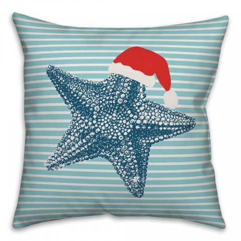 Santa Hat Starfish Pillow