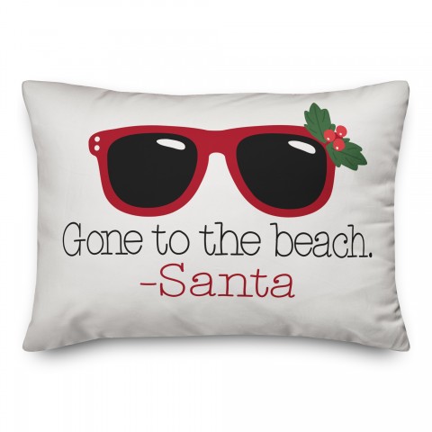 Gone to the Beach - Santa Pillow