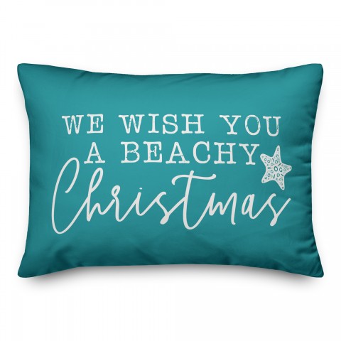 Beachy Christmas Pillow