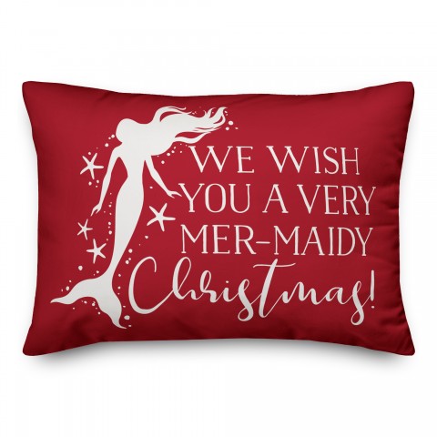 Mer-Maidy Christmas Pillow