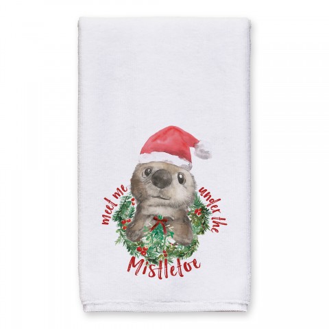 Mistletoe Otter 16x25 Towel