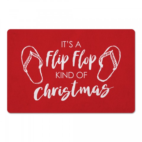 Flip Flop Christmas 27x18 Floor Mat