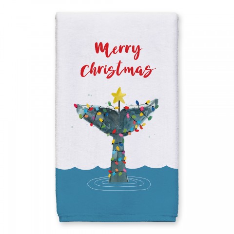 Whale Tail Christmas Tree 16x25 Towel