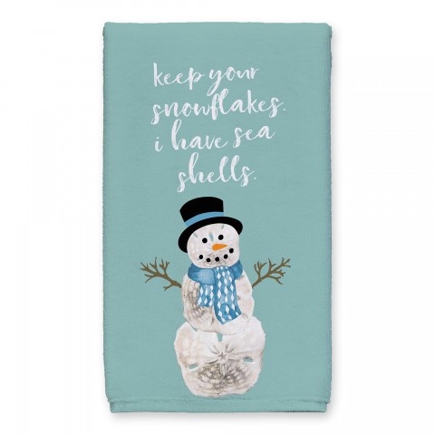 Sand Dollar Snowman 16x25 Towel