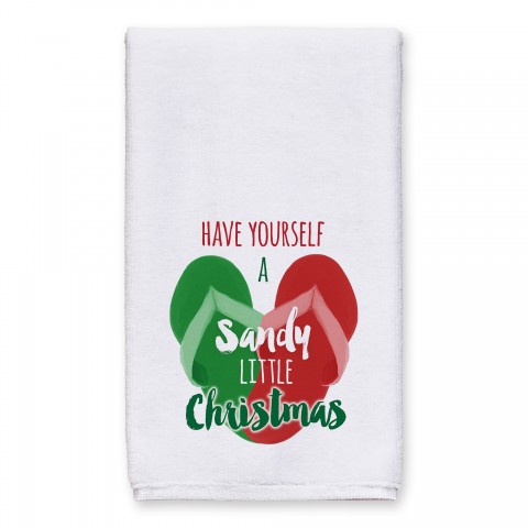 Sandy Flip Flop Christmas 16x25 Towel