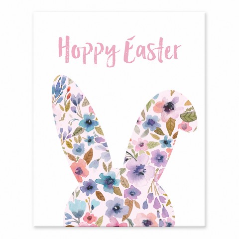 Hoppy Easter Floral 8x10 Tabletop Canvas