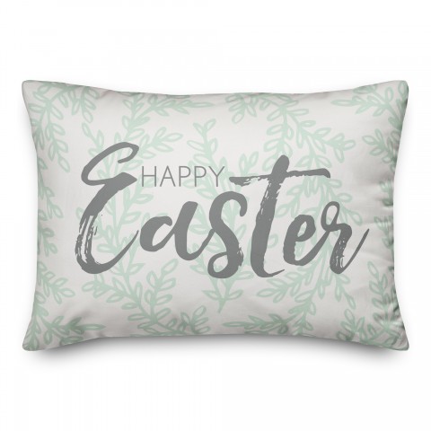 Script Happy Easter  14x20 Spun Poly Pillow