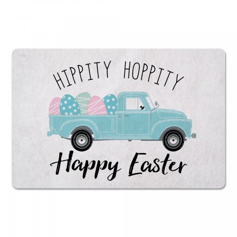 Hoppity Easter Truck 27x18 Floor Mat