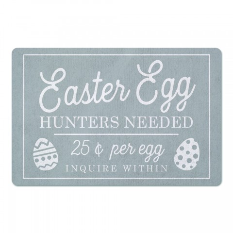 Easter Egg Hunters Needed  27x18 Floor Mat
