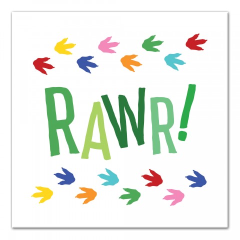 RAWR! Dino Tracks Wall Art