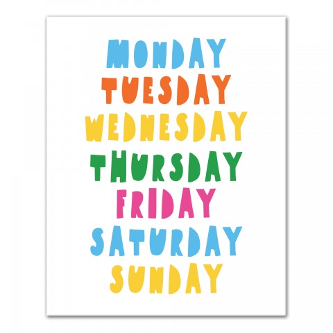 Days of the Week Wall Art