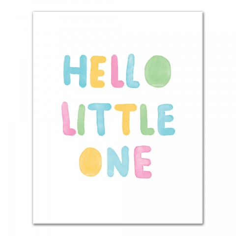 Hello Little One Colorful Wall Art