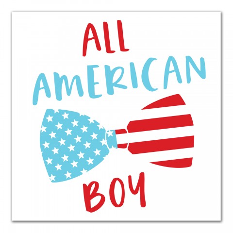 All American Boy 16x16 Canvas Wall Art