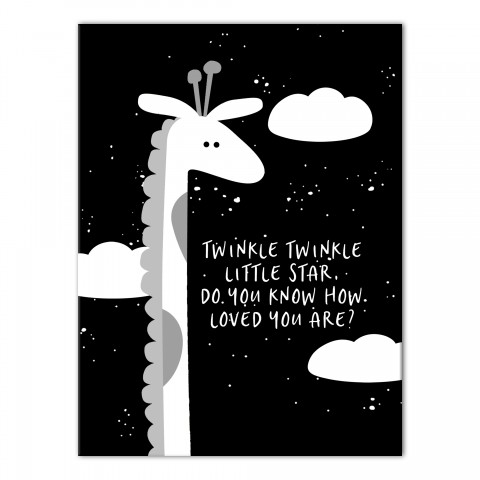 Twinkle Twinkle Little Giraffe Wall Art