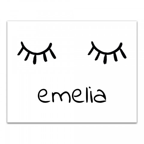 Eyelashes 11x14 Personalized Canvas Wall Art