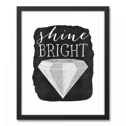 Shine Bright Black and White Diamond Wall Art