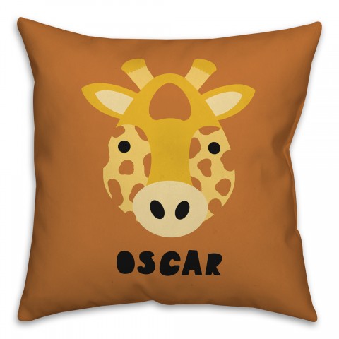 Giraffe Face Friend Spun Poly Pillow