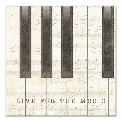 Live for the Music Piano Wall Art