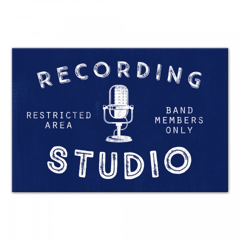 Recording Studio Sign Wall Art