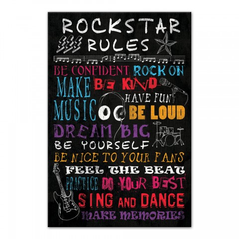 Rockstar Rules Wall Art