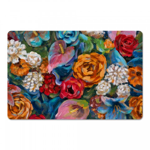 Abstract Floral Bouquet  27x18 Floor Mat