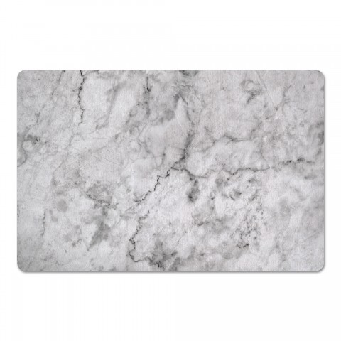 Gray and White Marble 27x18 Floor Mat