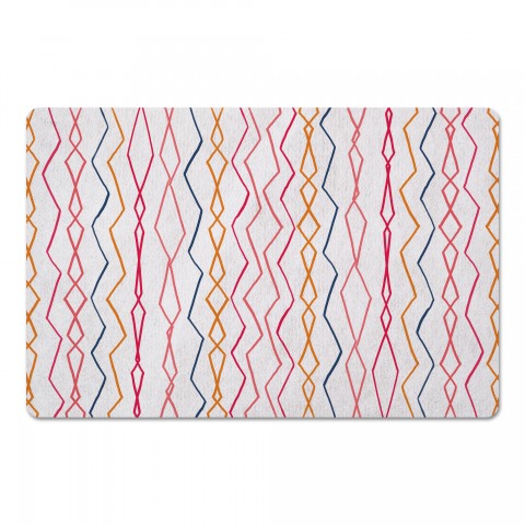 Bright Squiggle Stripes 27x18 Floor Mat