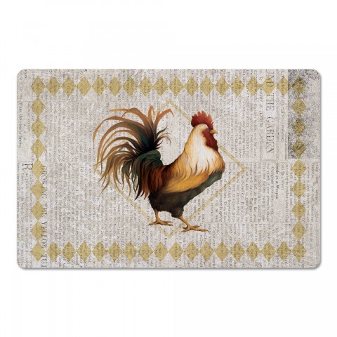 Newspaper Chicken 27x18 Floor Mat