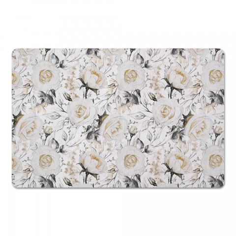 White Roses 27x18 Floor Mat