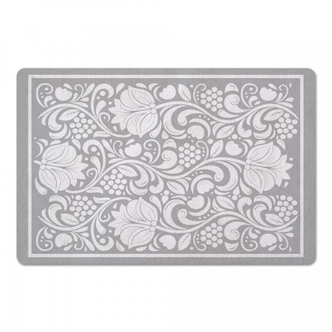 Folk Floral Pattern 27x18 Floor Mat
