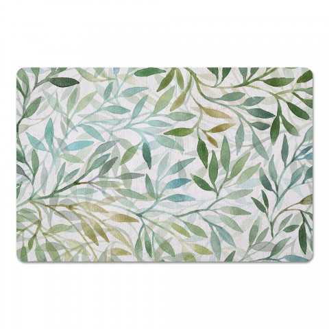 Cool Blue Leaves 27x18 Floor Mat