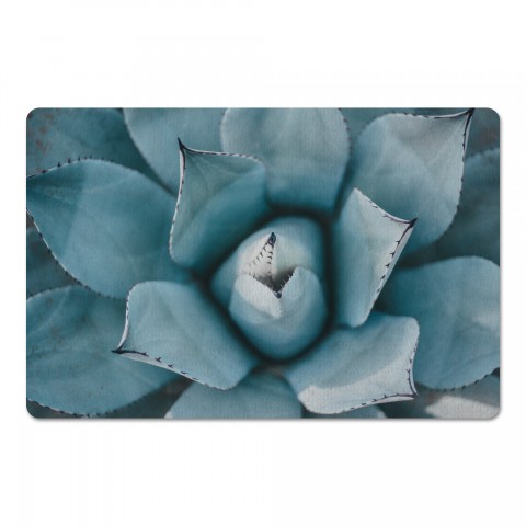 Teal Succulent 27x18 Floor Mat