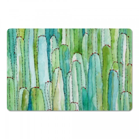 Watercolor Cactus Wall 27x18 Floor Mat