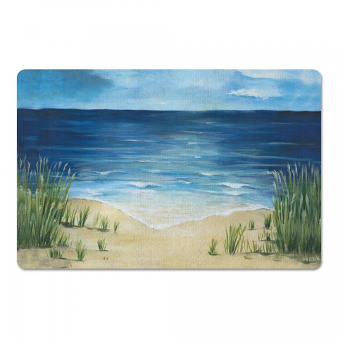 Abstract Coastline 27x18 Floor Mat