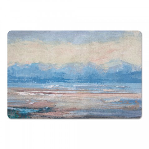 Blue Painted Scape 27x18 Floor Mat