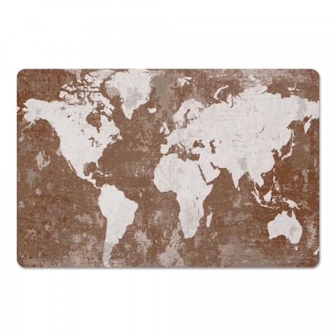 Copper World Map 27x18 Floor Mat