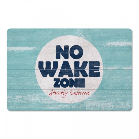 No Wake Zone 27x18 Floor Mat